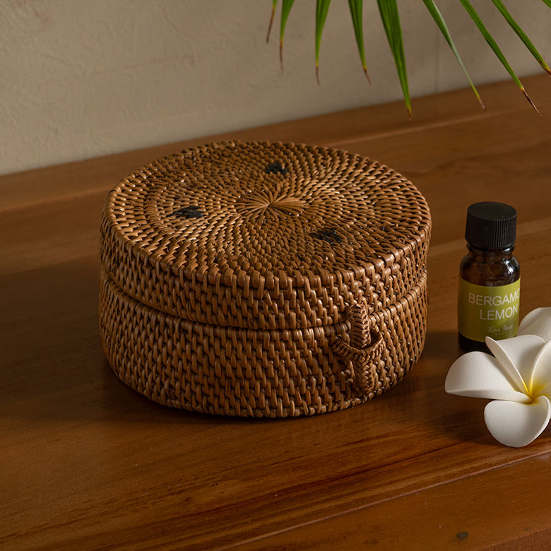 3種類セット○丸ボックス○柄入○アタ○バリ島○1195.5