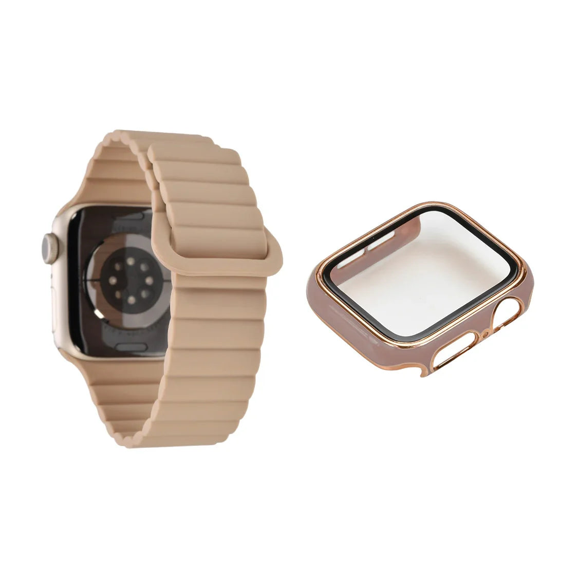 アップルウォッチ バンド マグネット シリコン 金属アレルギー