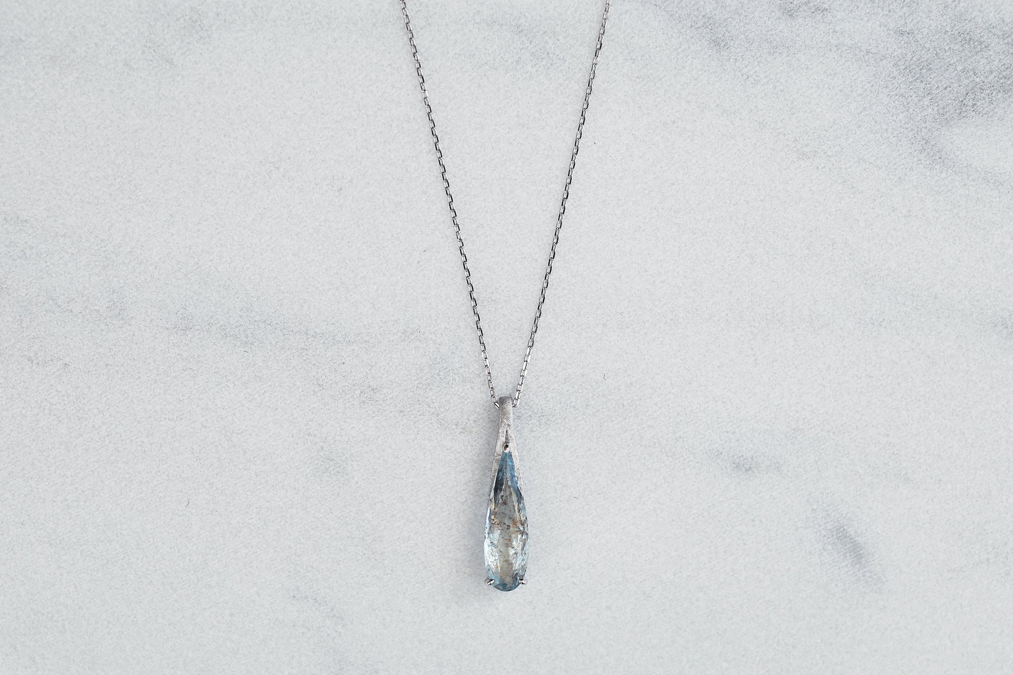 3月誕生石] モスアクアマリンネックレス– Ryui