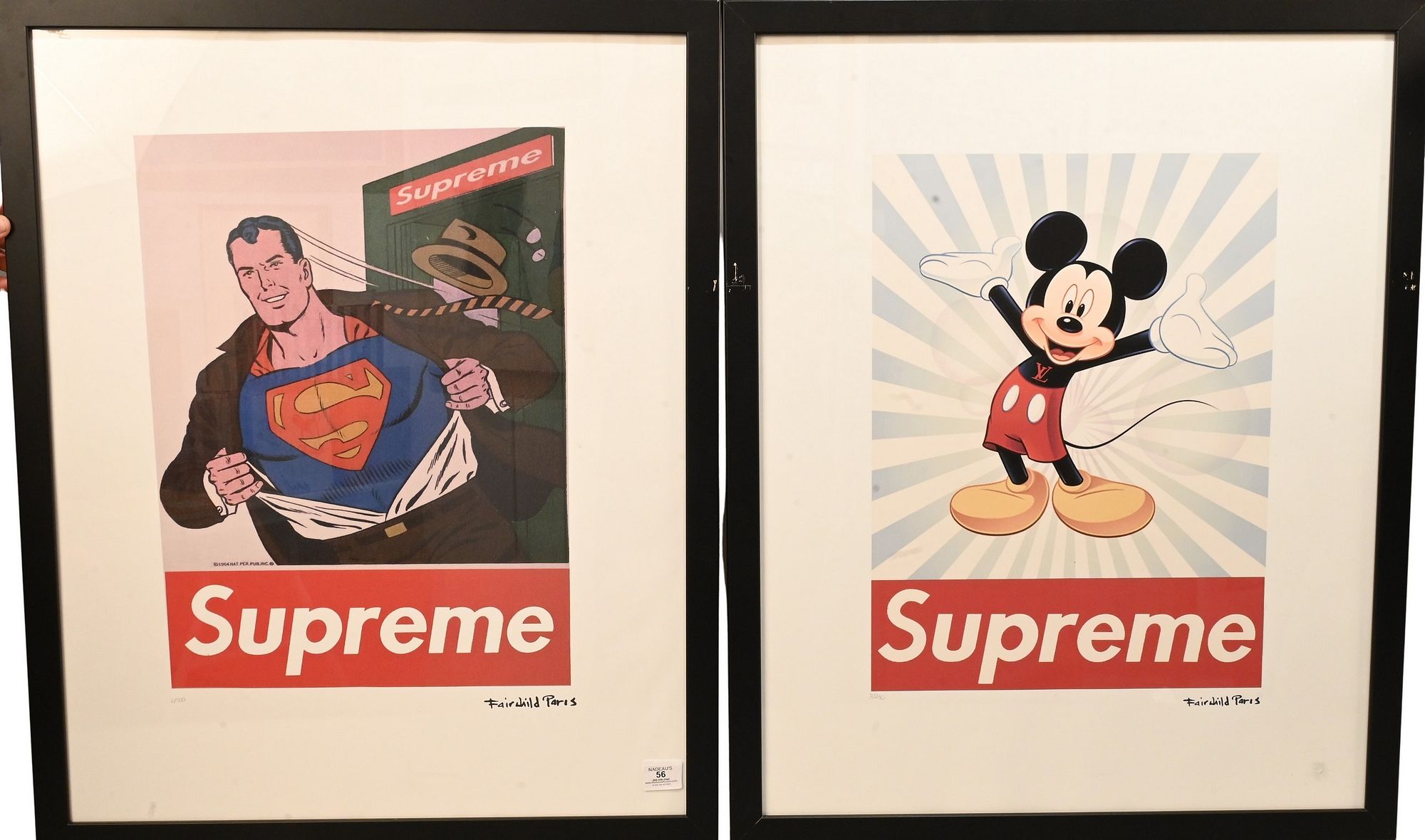 Group of Six Fairchild Paris X Supreme Prints sold at auction on