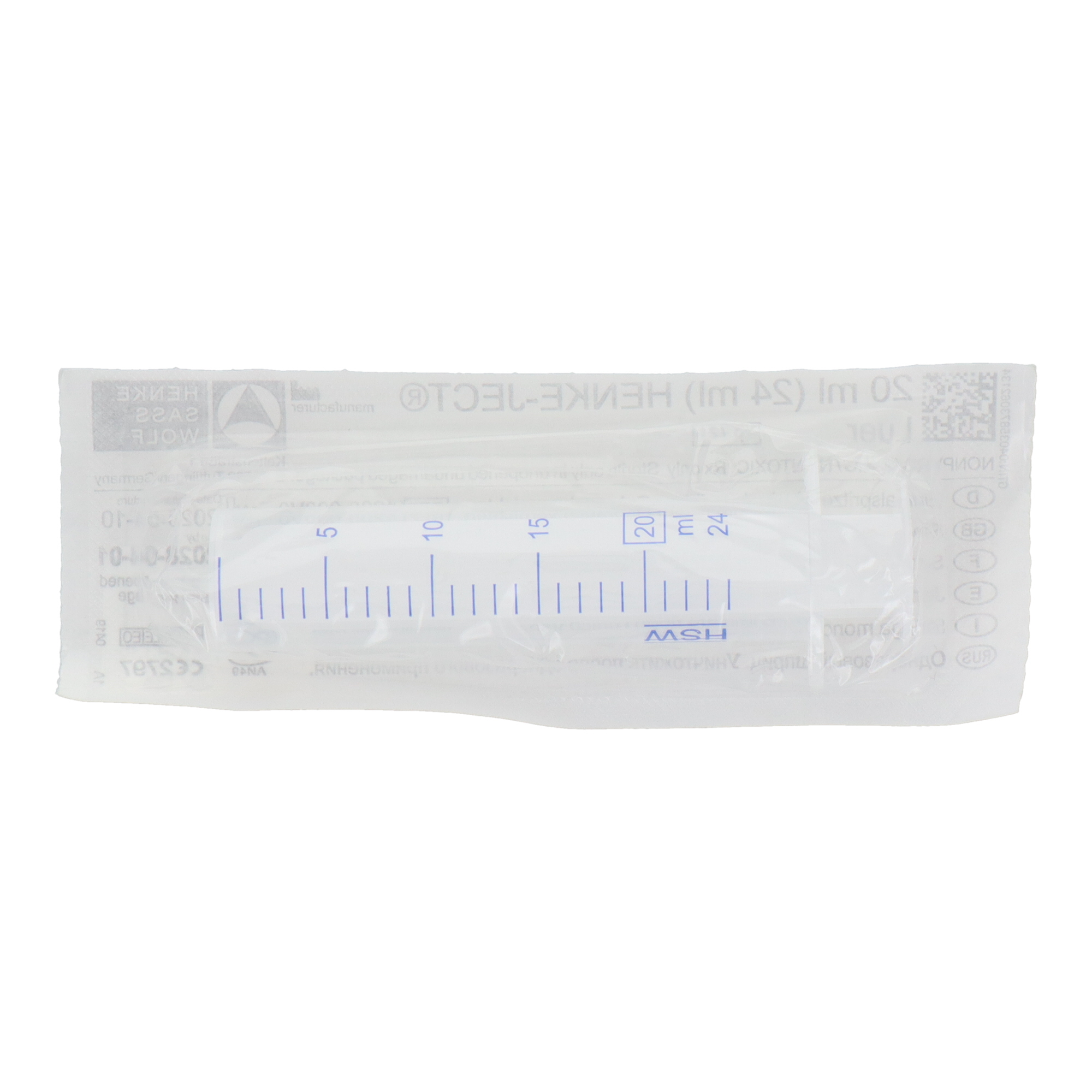 DS-20 その他 シリンジ オールプラスチックディスポシリンジ 20mL(24mL