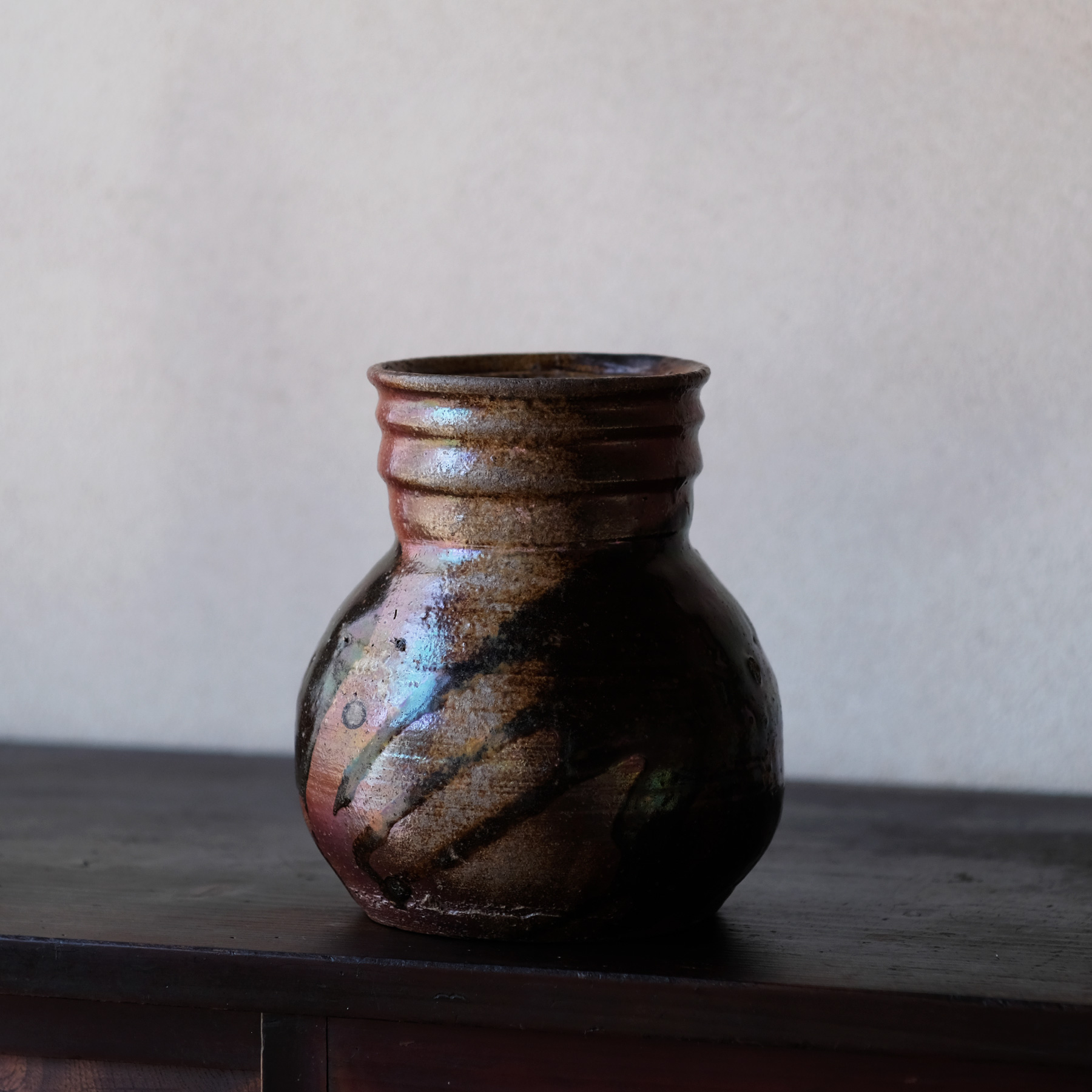 古丹波 赤土部黒釉流掛水指 | 骨董と詩学 Antique & Poetics | 蛇韻律