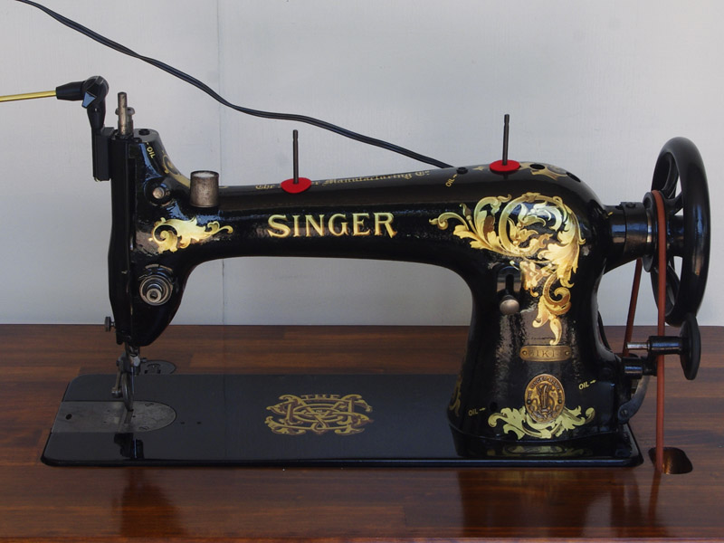 No.395 SINGER 31K18 シンガー製 皮革用 足踏みミシン：アンティーク