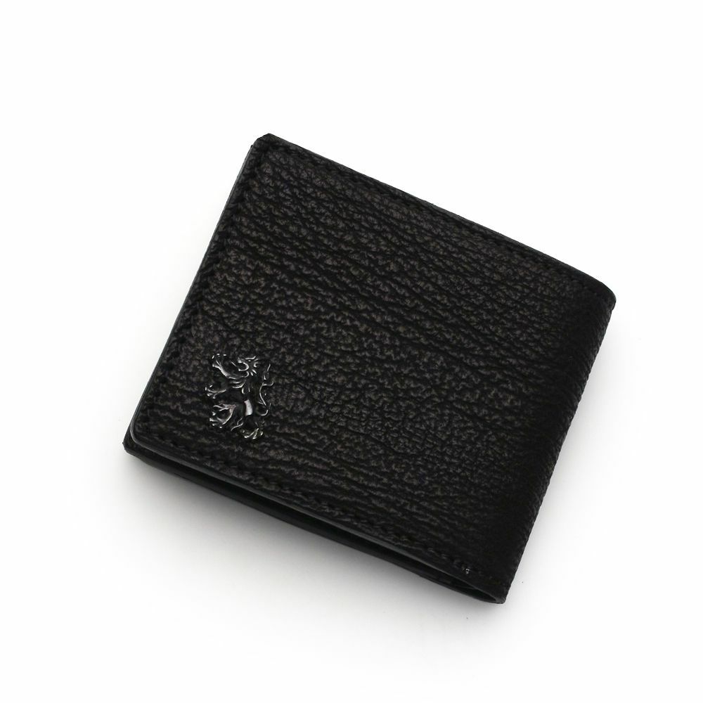 二つ折り レザーショート ウォレット シャーク（サメ革）│メンズ革