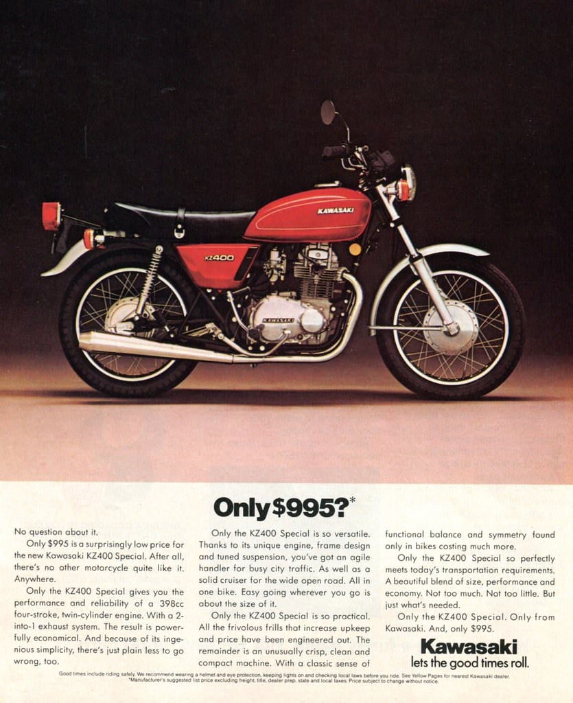 In The Factory Crate For 46 Years: A 1977 Kawasaki KZ400 Deluxe