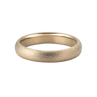 K18 カラーゴールドリング〕K18 リング シャンパンゴールド (幅約3.5mm