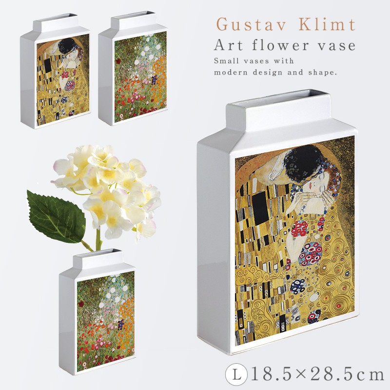 名画 グッズ フラワーベース 陶器 一輪挿し 花瓶 オブジェ 置物 絵画