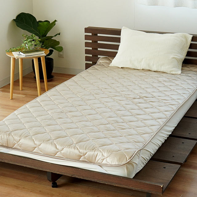 シルク敷きパッド 敷パッド シングル シルク（絹）＆コットン（綿