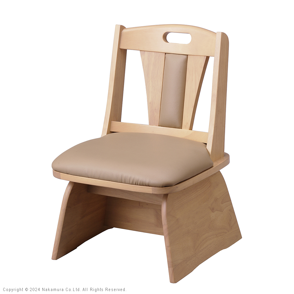 椅子 イス 回転360度 天然木 高さ調節機能付き ハイバック回転椅子