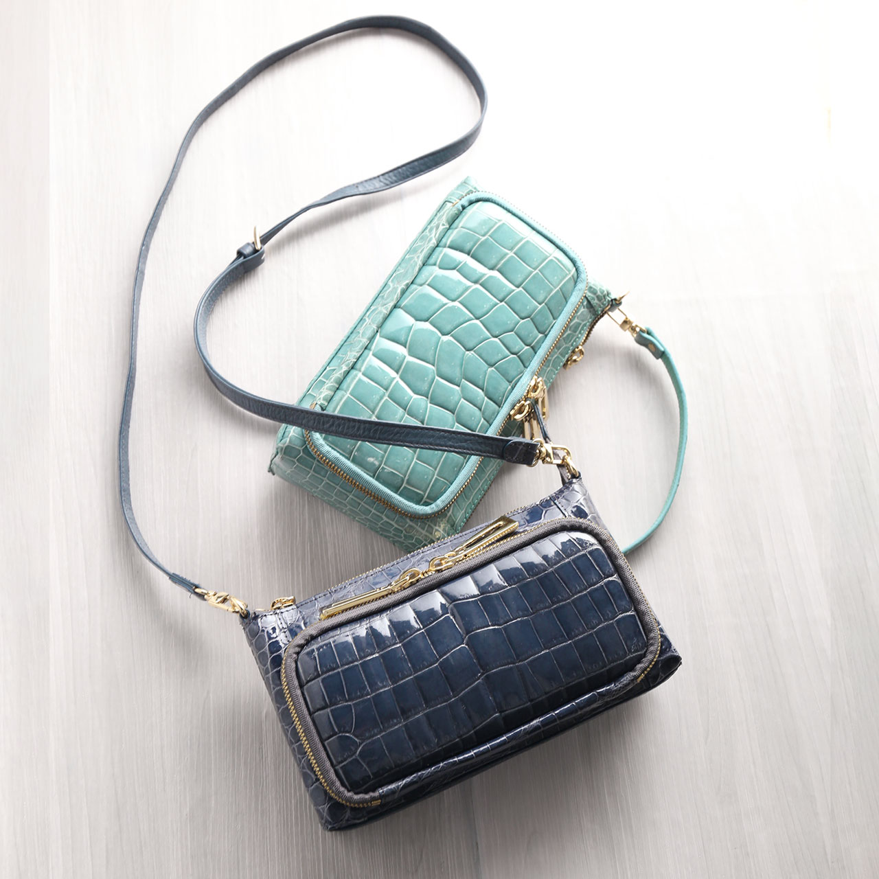 sankyo shokai（三京商会） ［訳あり］クロコダイル 2WAY ミニバッグ