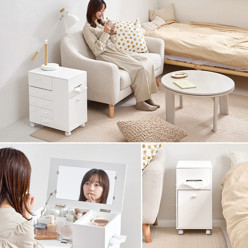 HAGiHARA（萩原） ドレッサー おしゃれ コンパクト ドレッサーテーブル