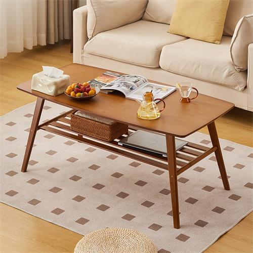 テーブル センターテーブル ローテーブル棚付き 収納付き 竹製