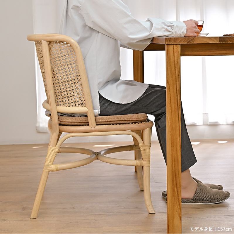 アジアン家具 ダイニングチェア ラタン クッション C380ND 爆買