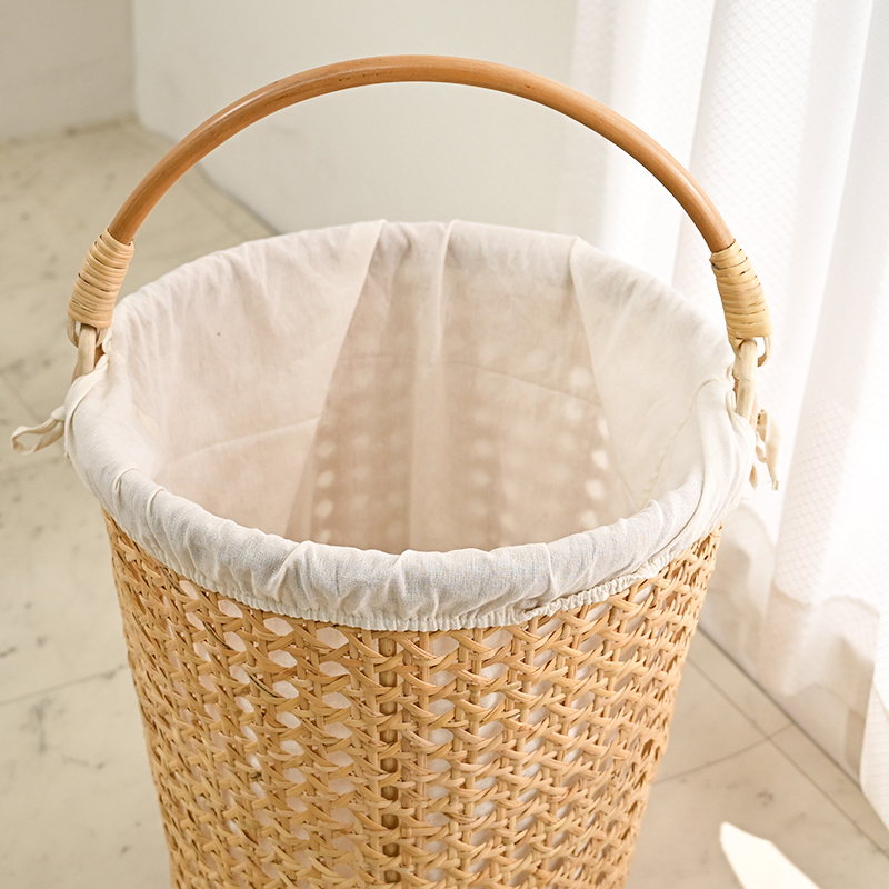 ランドリーバスケット 収納 洗濯かご ボックス バック 籐家具 GK558ND