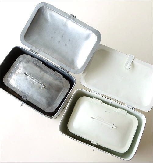 小物入れ ブリキ ふた付き ボックス 2個セット アンティーク レトロ