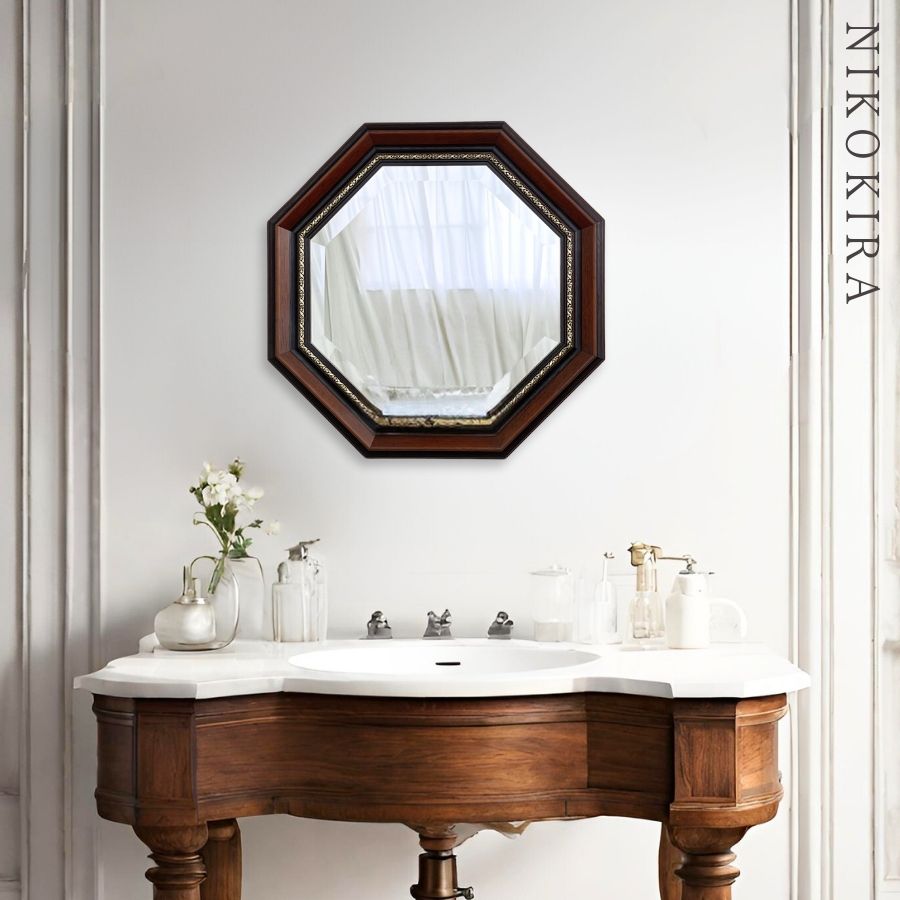 壁鏡 壁掛け 壁掛け鏡 ウォールミラー 壁掛けミラー ミラー 八角形