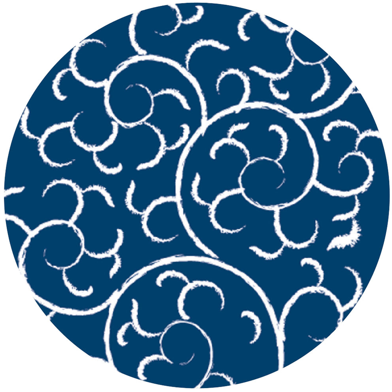 紙コースター 唐草（100枚入） 12805 紺 1個（ご注文単位1個）【直送品