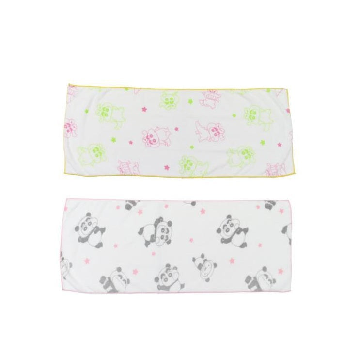 ファストドライフェイスタオル ワニ山さん／パンダ – クレヨン