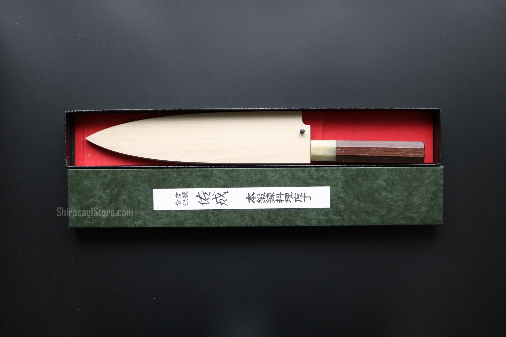 佑成 スケナリ 牛刀 HAP40 ダマスカス鋼 水牛角ﾛｰｽﾞｳｯﾄﾞ八角柄 240mm