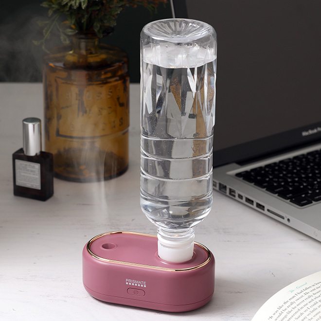 超音波式加湿器 ペットボトル 小型 ペットボトル式充電式コードレス