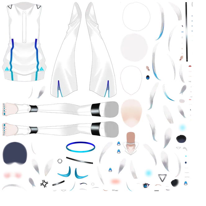 汎用型/練習用】未定ちゃん【パーツ分けPSD】 - MidnightProject