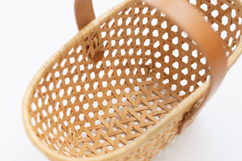 竹聲館 革持ち手バスケット ｜くらすこと公式オンラインストア