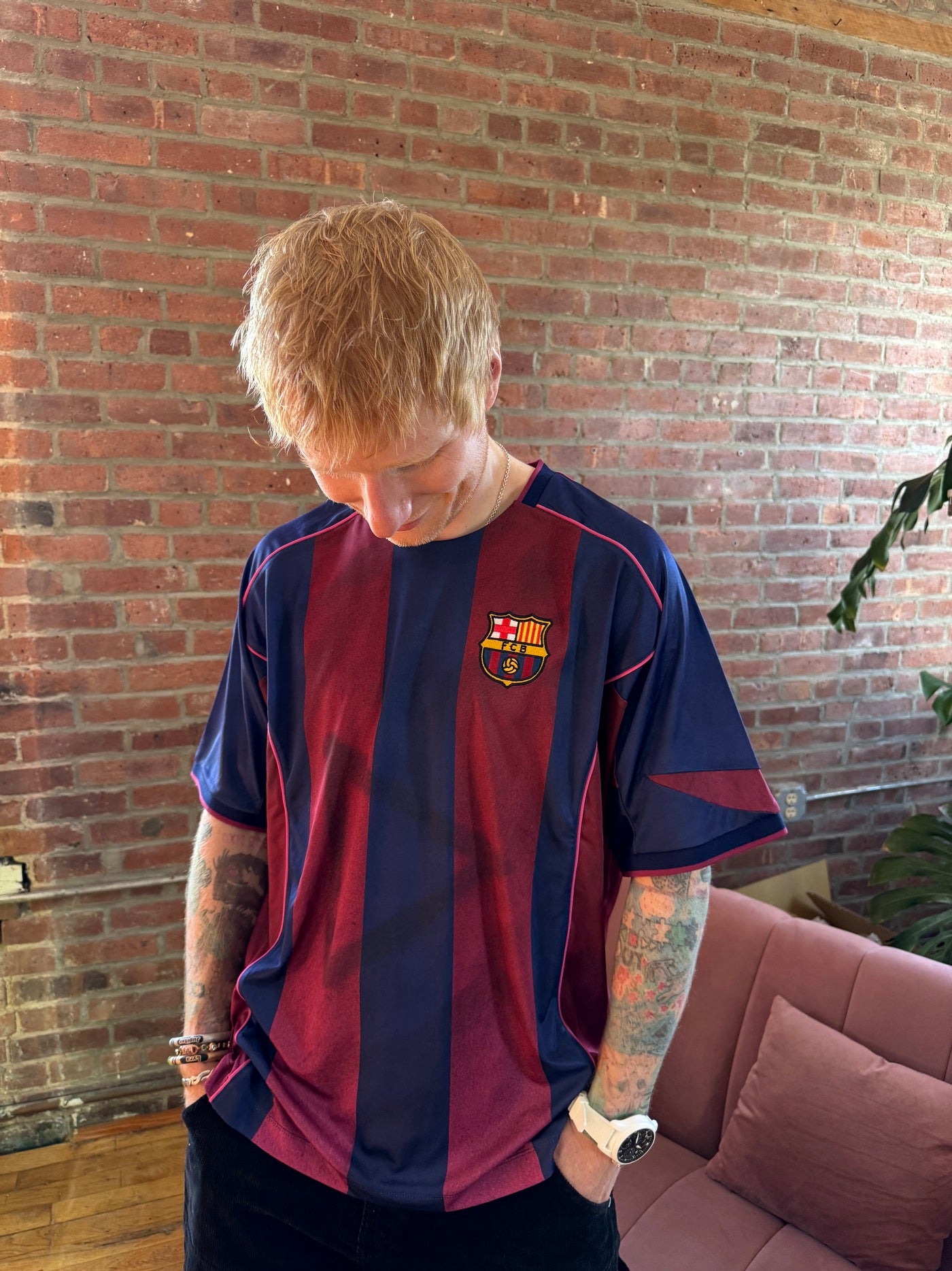 Ed Sheeran x FC Barcelona x Spotify Retro 2004/05 Home Play Jersey