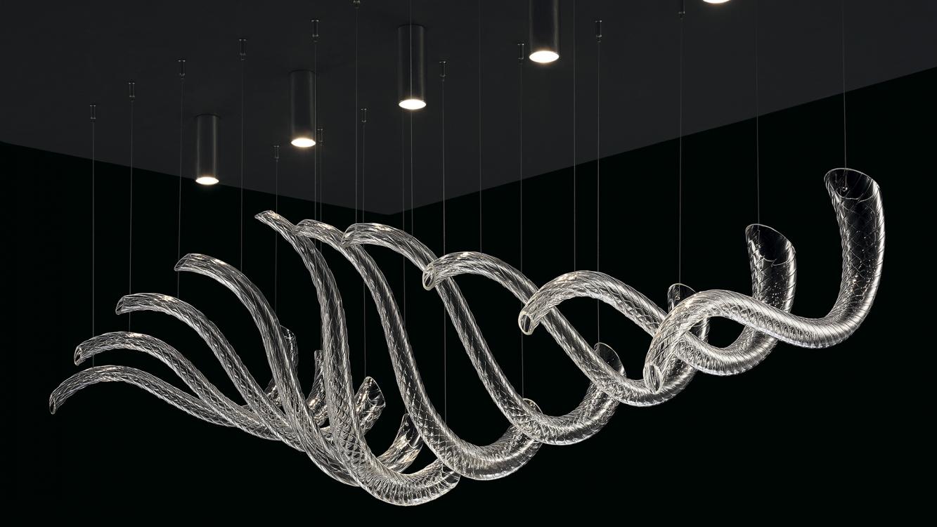 Swing | Murano blown glass suspension lamps | Barovier&Toso