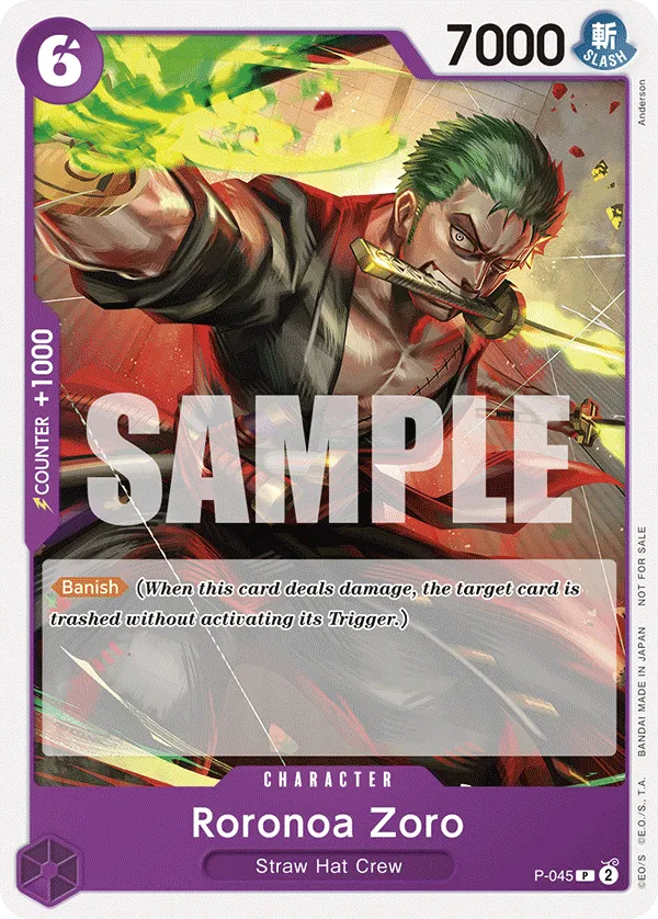 P-045 Roronoa Zoro One Piece Card Game Card | One Piece Card Game