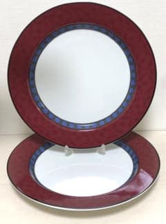 ダンスクの「ルビーフラワーズ」ディナープレート2枚セット - メルカリ