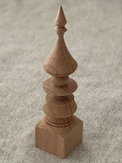 市川岳人 リングスタンド 木製 作家 作品 オブジェ インテリア 希少