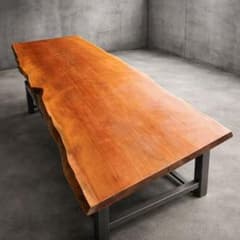 チェリー 一枚板 桜 ダイニング テーブル カウンター 座卓 栃 杢