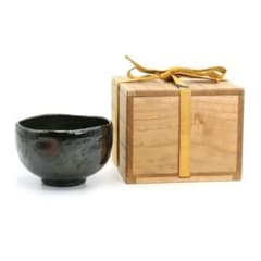 十代 楽吉左衛門 旦入作 黒楽茶碗 十二代 弘入極 茶道具 SO342 NT2