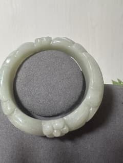 春節祭 初めての彫刻バングル カササギと梅花 シャー太翠バングル