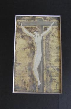 藤田嗣治、「Christ en croix」、希少画集の額装画、人気作品 - メルカリ