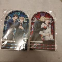 鬼畜眼鏡 アクリルスタンド ステンドグラス風 2人キャラクター - メルカリ