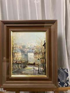 油彩 油絵 パリ風景画【Lucien Delarue】 印象派 サイン F6号 - メルカリ