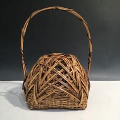 4013197 竹真斎 竹細工師 竹 工芸品 竹籠 花籠 華道 茶道具 生花