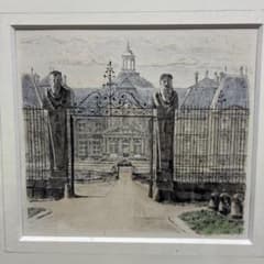 フランスアンティーク銅版画 ヴォー・ル・ヴィコント城 - メルカリ