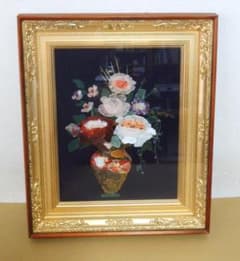 宝石画・貴石画】花瓶の花【東商・刻印付き】 - メルカリ