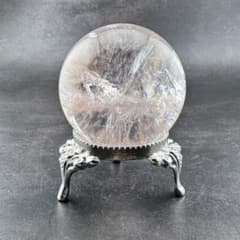 M-44ピンクアゼツライト丸玉 ピンク層状スフィア ピンククォーツ57.4mm