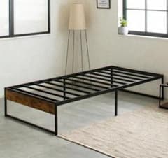 関西・引取限定】シングル ベッドフレーム スチール ブラウン - メルカリ