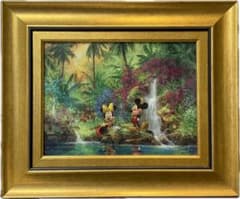 62302 限定 ミッキー＆ミニー 絵画 真正証明書付 ゴールドフレーム