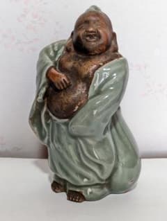 ♢希少！三田青磁 布袋 置物 七福神 江戸時代 古玩 古美術 美術品 骨董