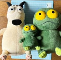 バムとケロ ぬいぐるみ セット 島田ゆか 絵本 ブルテリア 犬 カエル