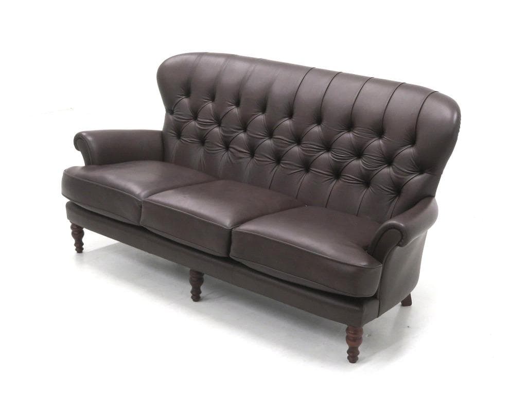 展示品 イギリス アートフォーマ 総本革 レザー チェスターフィールド