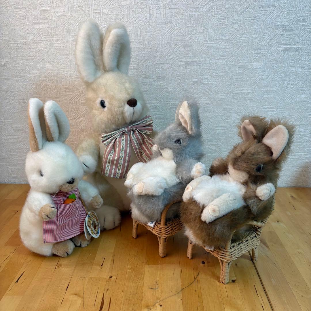 昭和 レトロ ファースト社 うさぎ ぬいぐるみ 4体 まとめ - メルカリ