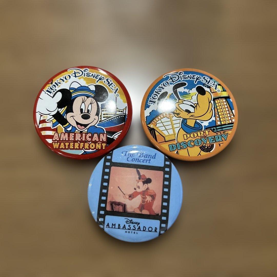 東京ディズニーシー キャラクターバッジ 3点セット - メルカリ