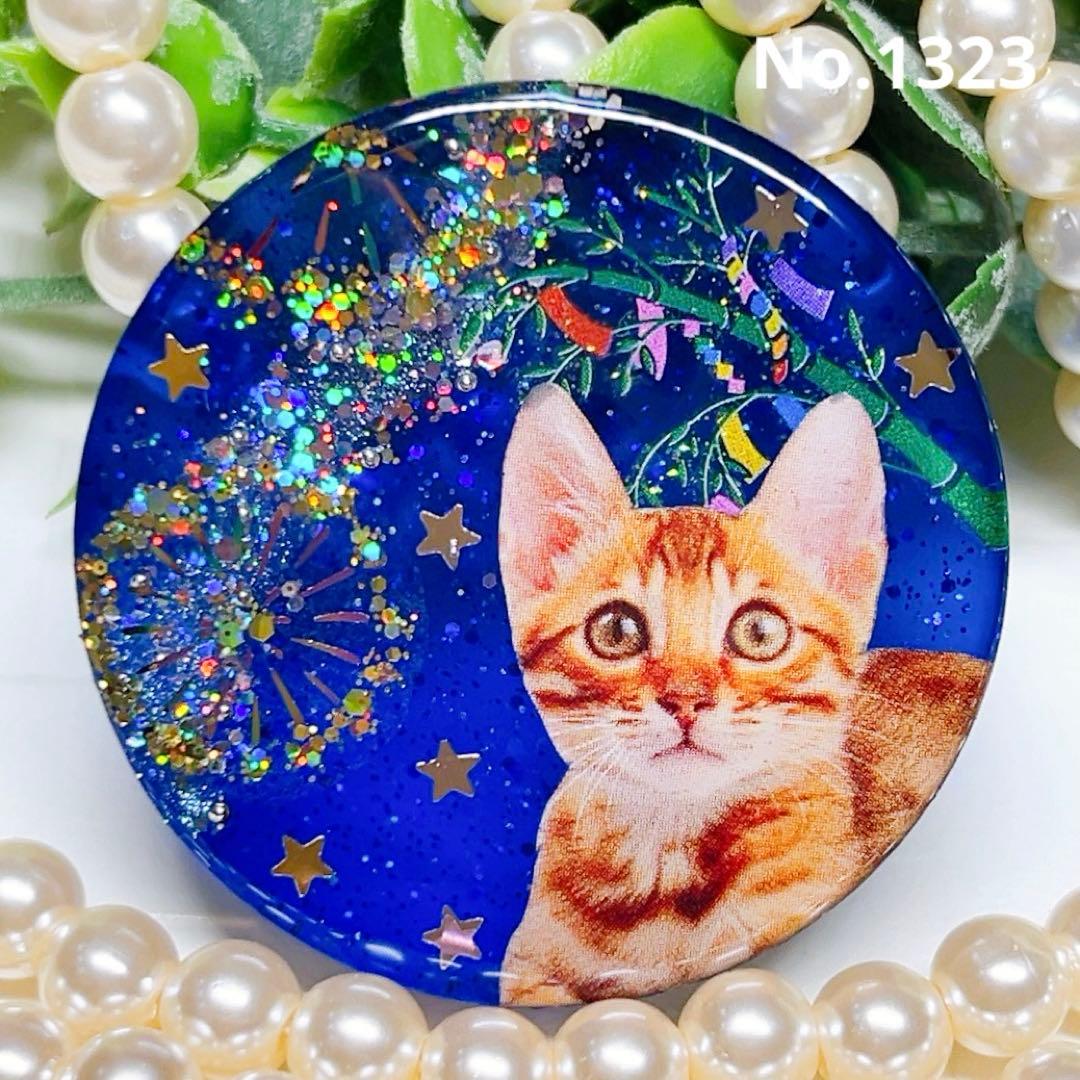 NO.339❤黒猫 ハロウィン ❤レジンヘアゴム ブローチ