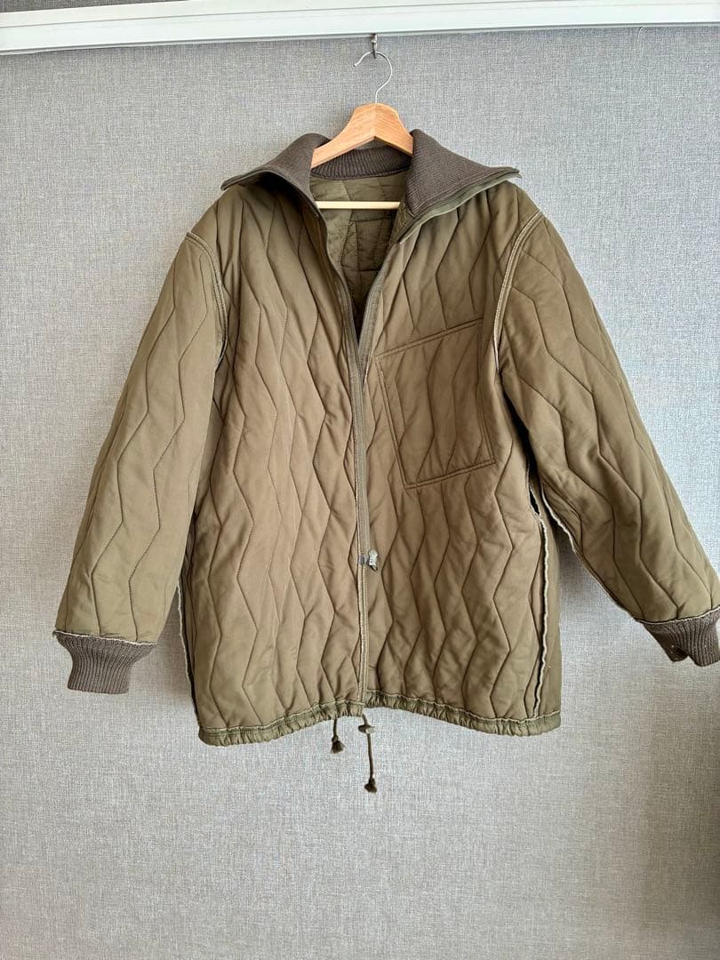 90sドイツ軍 実物 キルティングライナージャケット ハイネック OPTI